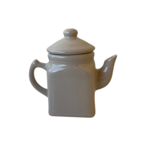 Bule cerâmica areia quadrado