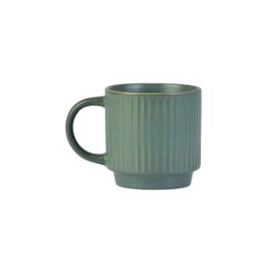 Caneca cerâmica retrô verde