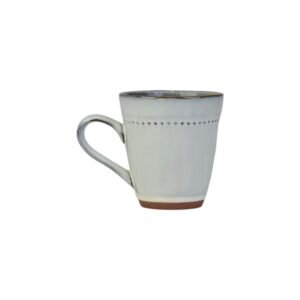 Caneca cerâmica vintage bege