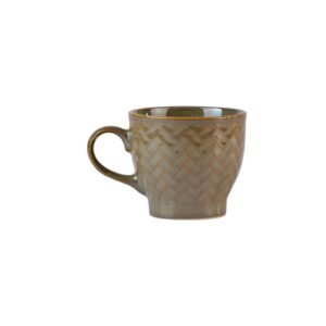 Caneca cerâmica trançada marrom